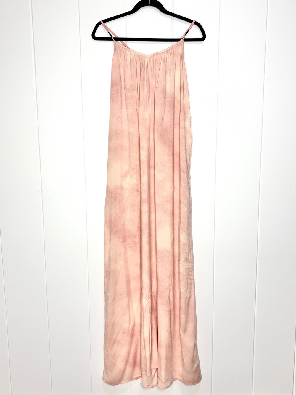 Roxy Shift Oversized Maxi Dress Size XL Peach Pink Strappy Oversized Shift